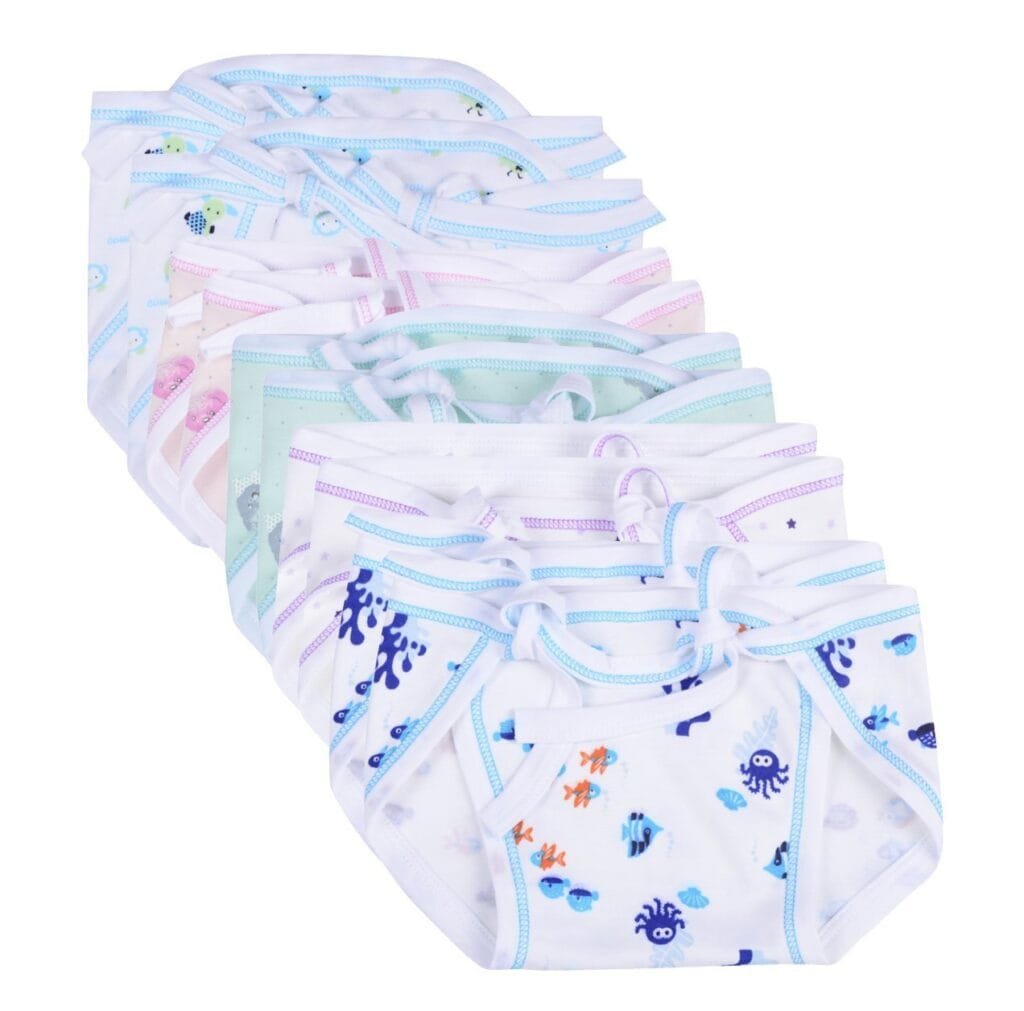 Sunuo Washable Reusable Multicolour Hosiery Cotton Diapers,Nappy,Langot For New Born Baby (0-6 Months) (WHITE)