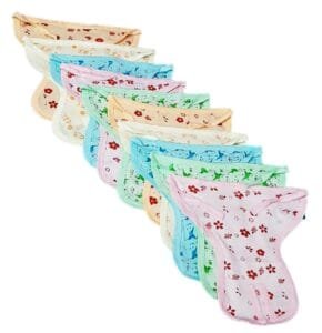 Sunuo Washable Reusable Multicolour Hosiery Cotton Diapers,Nappy,Langot For New Born Baby (0-6 Months)Pack of 10pc