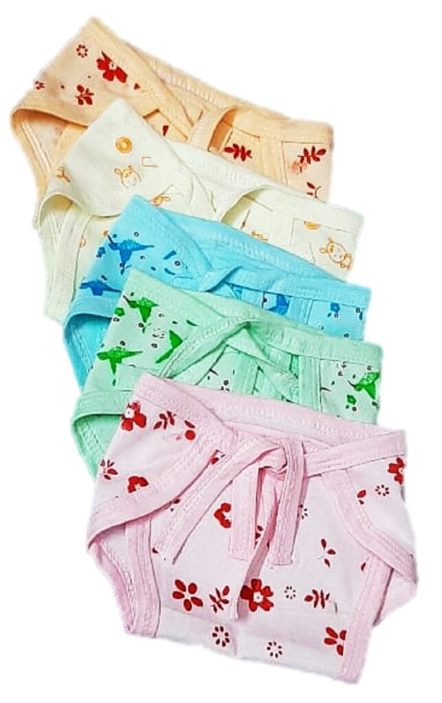 Sunuo Washable Reusable Multicolour Hosiery Cotton Diapers,Nappy,Langot For New Born Baby (0-6 Months)Pack of 5pc