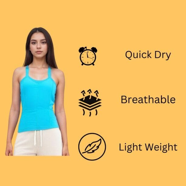 SUNUO Girls' Assorted Cotton Kids Camisole Pack of 6 Multicolour (New) - Image 3
