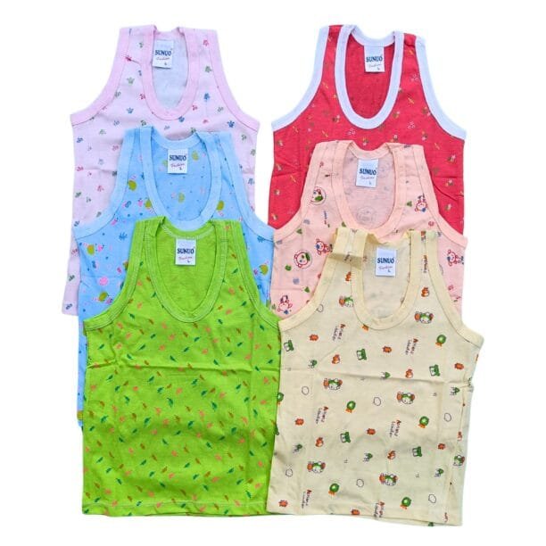 Kids vest for summer (pack of 6) Print