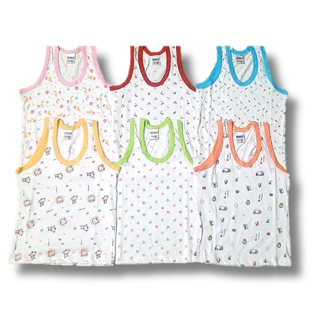 Kids vest for summer (pack of 6) (white)