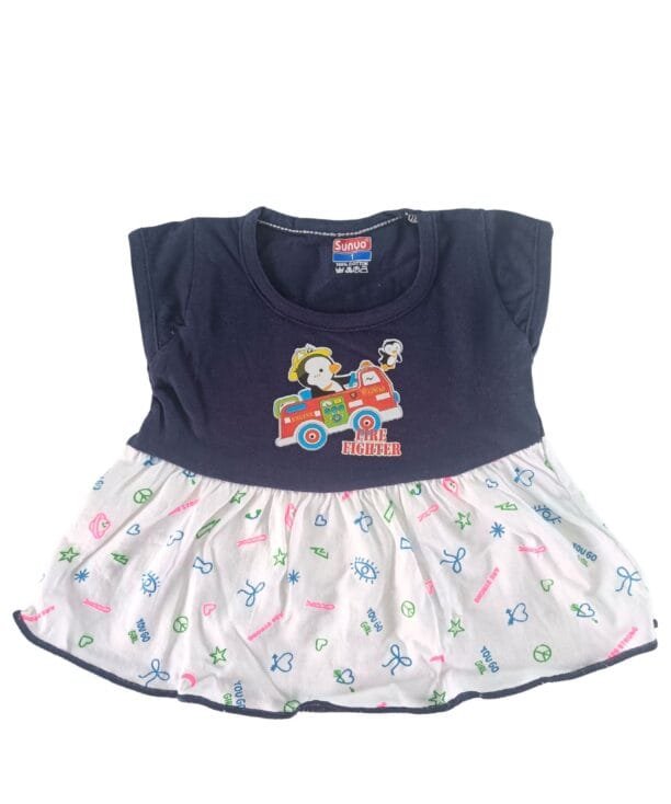 Sunuo Baby Girl A-Line Cotton Dress Frock combo - Image 11