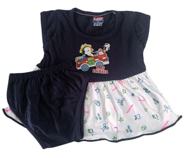 Sunuo Baby Girl A-Line Cotton Dress - Image 3