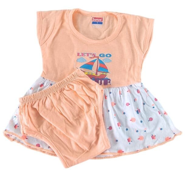 Sunuo Baby Girl A-Line Cotton Dress - Image 7