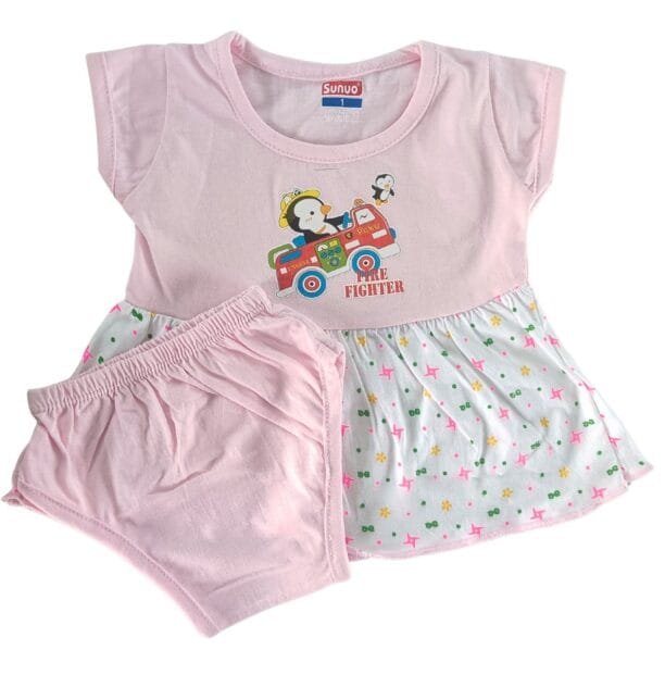 Sunuo Baby Girl A-Line Cotton Dress (Copy) - Image 4