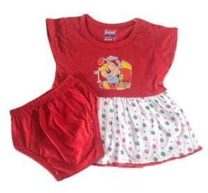 Sunuo Baby Girl A-Line Cotton Dress Frock combo