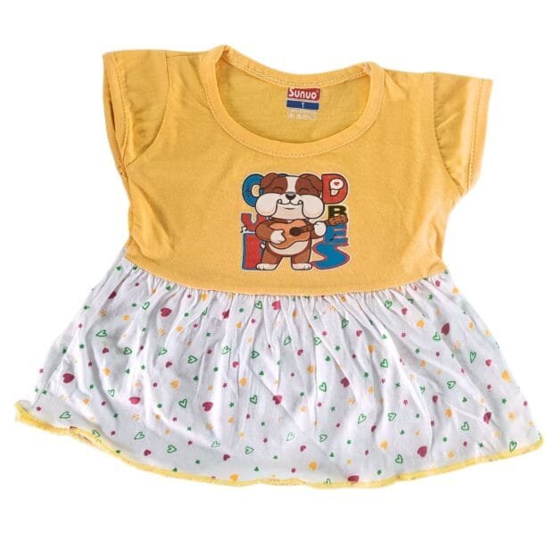Sunuo Baby Girl A-Line Cotton Dress Frock combo - Image 12